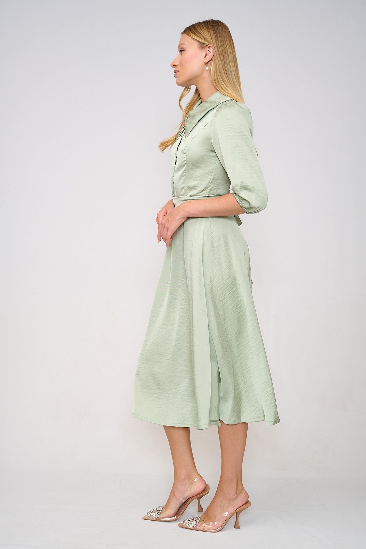 שמלת וינטג' – דגם מודולרי ירוק