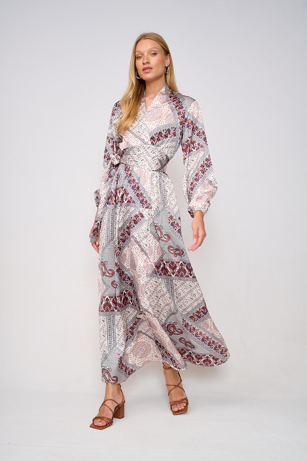 שמלת קימונו מעטפת בוהו שיק