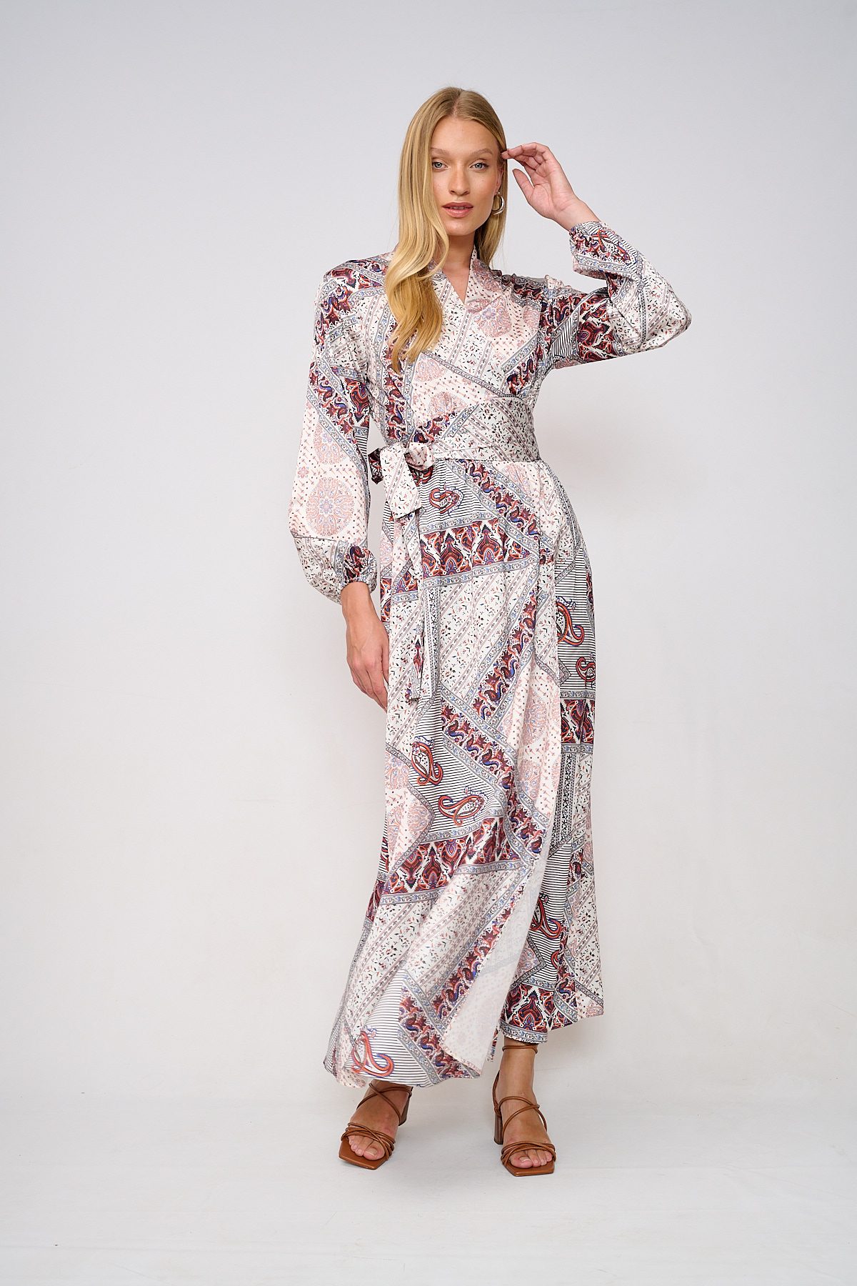 שמלת קימונו מעטפת בוהו שיק