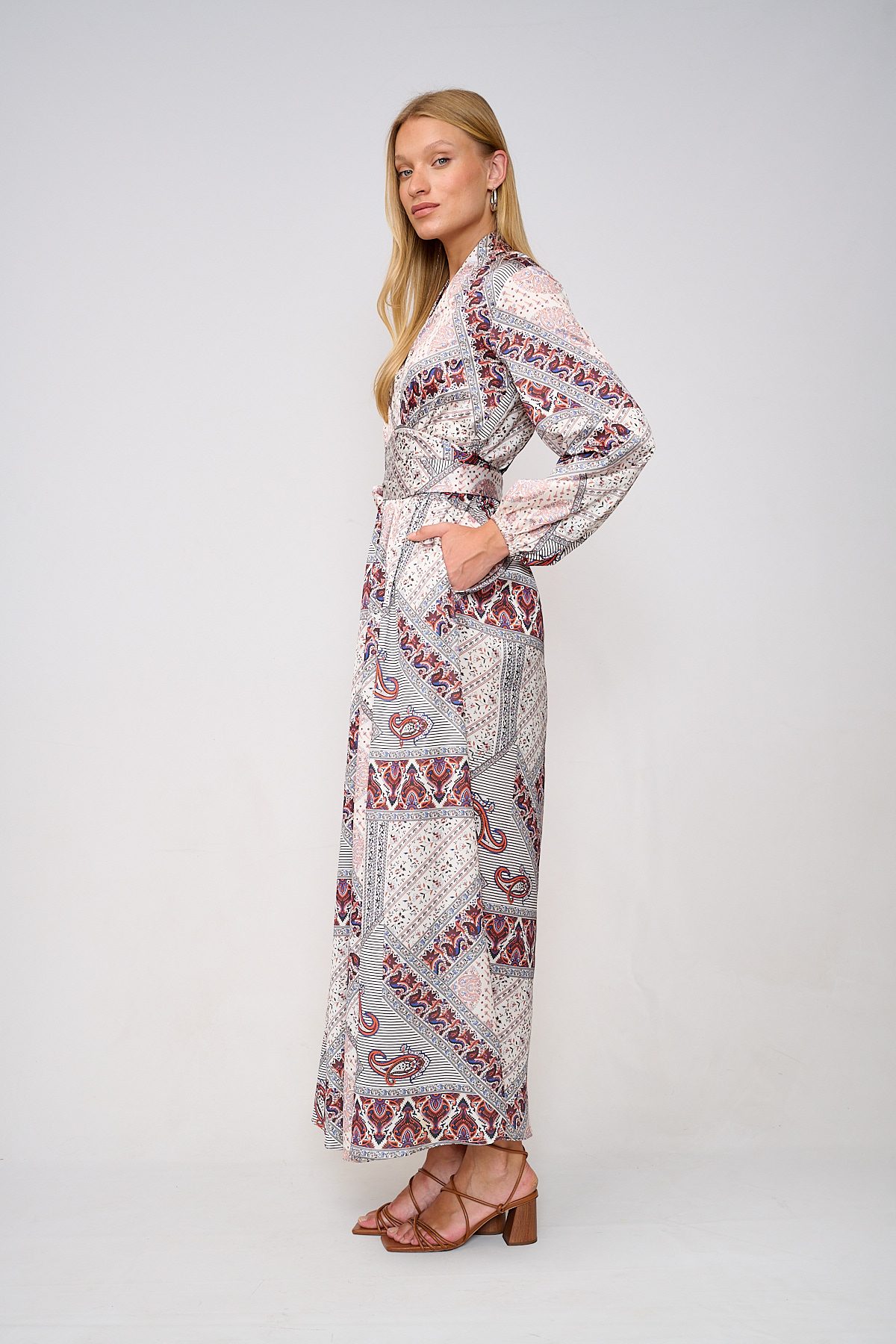 שמלת קימונו מעטפת בוהו שיק