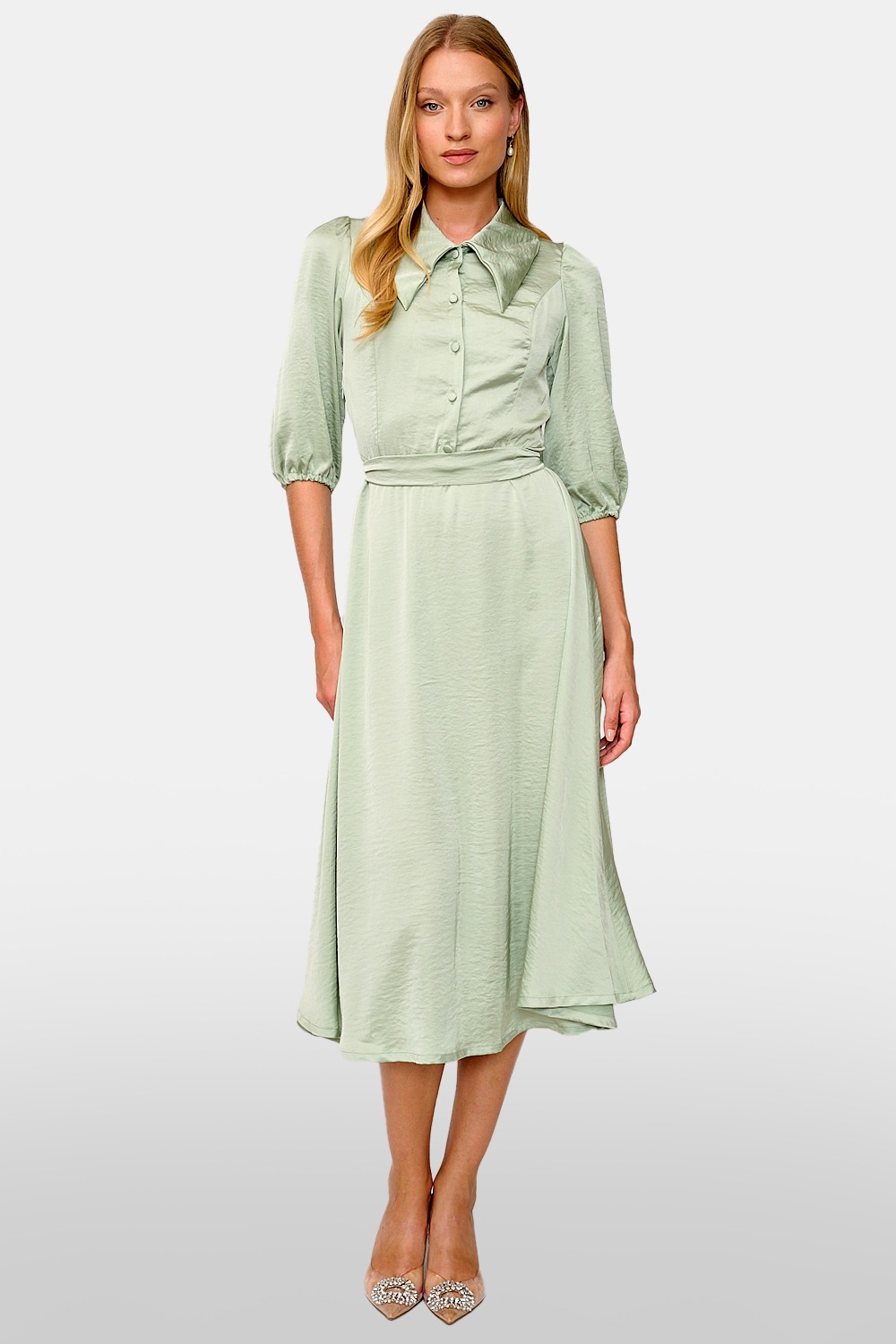 שמלת וינטג' – דגם מודולרי ירוק